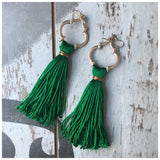 Green & gold tassels - ROWAN + RAE designs