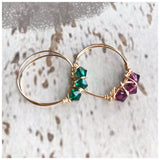Swarovski crystal wire rings - ROWAN + RAE designs