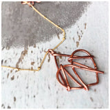 Guarded heart wire necklace - ROWAN + RAE designs