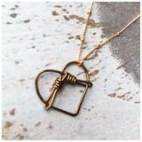 Bound wire heart necklace - ROWAN + RAE designs
