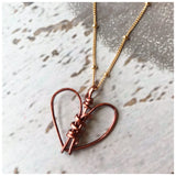 Mended heart wire necklace - ROWAN + RAE designs