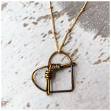 Bound wire heart necklace - ROWAN + RAE designs